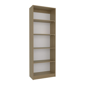 English Elm Home 4 Shelves Bookcase Wide Natural Oak – Multi-Tier Storage Display Shelf, Sturdy MDF Design B070P337061