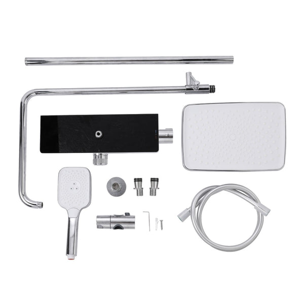 English Elm Triple Function Wall Mounted Shower System with Rainfall Handheld and Copper Body W2071P227920