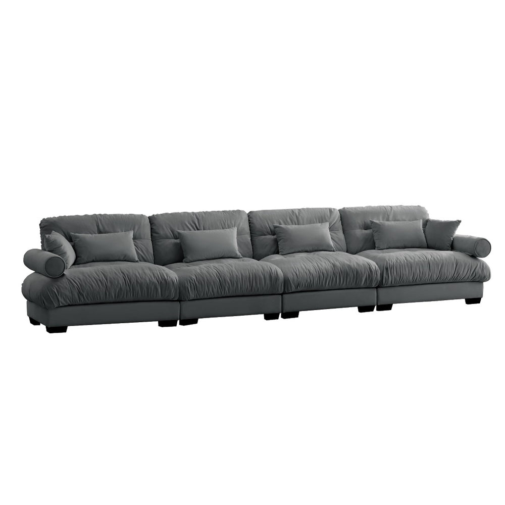 English Elm Super Comfort Oversized Modular Velvet Sectional Sofa – Luxurious Cloud-Like Seating With Arm Support W714S01128-GIGA