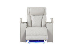 English Elm Fortuner Modern Upholstery Recliner Chair With Massage, Storage & Usb Ports - Stylish Beige Comfort B009P287720