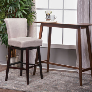 Christopher Knight Home® - Noble House - - 31.25 Inch Swivel Height Bar Stools, Wood Frame,Fabric Sponge Cushion And Upholstered Barstools,Simple Style Bar Chair Bar Chairs For Kitchen Island,Bedroom,Dining Room.