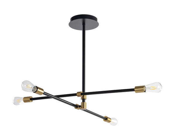 Sunpan VAL Chandelier – Modern Sputnik Design with Adjustable Arms for Customizable Lighting Elegance 106783