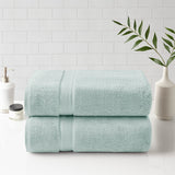 Madison Park Signature Transitional 100% Cotton Bath Sheet Antimicrobial 2 Piece Set MPS73-528 Seafoam