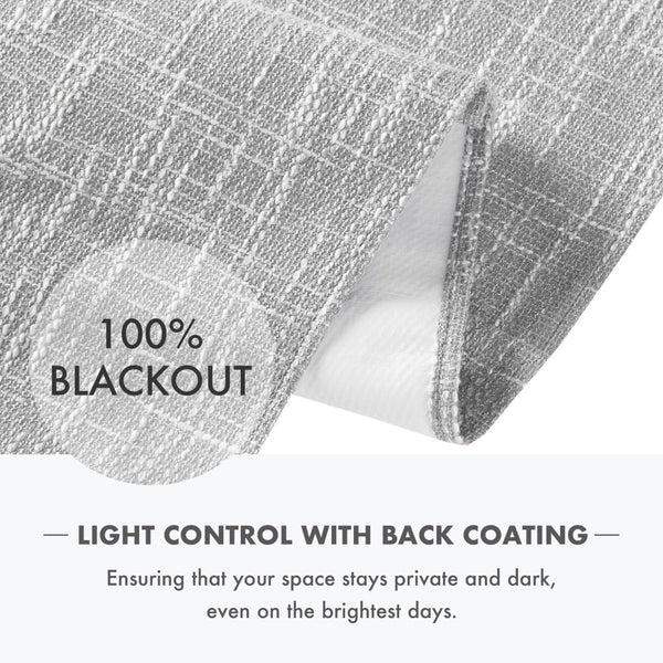 English Elm 1-piece Cordless Roman Shade Linen Look Blackout Polyester Viscose Bedroom Window B035P437524