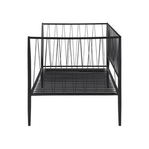 English Elm Metal Twin Daybed Frame Powder Coated Matte Finish Slatted Base for Guest Rooms B016P464340