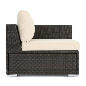 English Elm Christopher Knight Home® - SANTA SANTA ROSA Right Armchair Rattan Frame with Aluminum Accents — Weather-Resistant Stylish Seating Multi 65058.00ALUMBRN