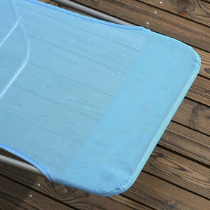 English Elm Outsunny Folding Mesh Outdoor Chaise Lounge Set of 2 with Reclining Back and Headrest W2225P174373