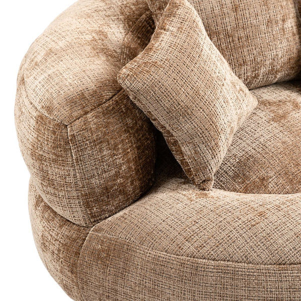 English Elm Lazy Sofa Oversized Ergonomic Bean Bag Lounger with High Wrap Back, Plush Chenille Foam Comfort for Living Room, Bedroom, Office Coffee W395P252063