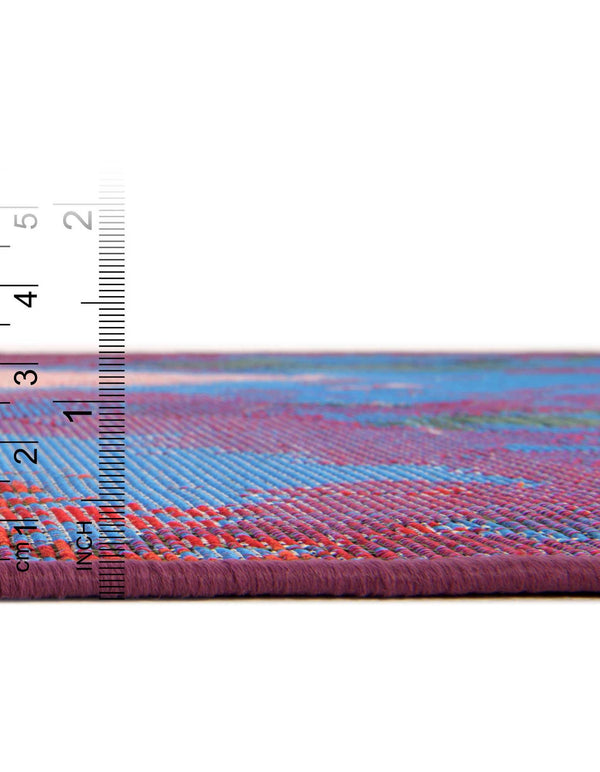 Unique Loom Outdoor Modern Monteverde Machine Made Abstract Rug Multi, Green/Light Blue/Light Green/Olive/Orange/Peach/Purple/Red/Rust Red/Yellow/Pink/Violet/Blue 10' 0" x 12' 0"