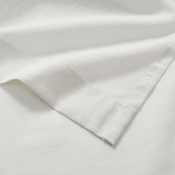 JLA Home Madison Park - Linen Kyler Light-Filtering Curtain Panels Pair — Textured Linen-Blend, OEKO-TEX, Soft White Drapes Ivory MP40-7983