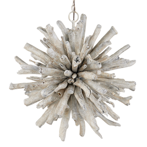 Kuka Pendant Light - Stunning Whitewashed Driftwood Starburst for Coastal Decor & Elegant Spaces
