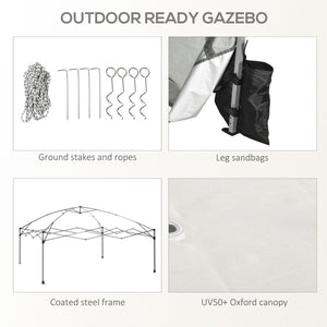 English Elm Outsunny 10' X 10' Pop Up Canopy Tent With Mesh, Instant Sun Shelter For Outdoor Events & Picnics W2225P174232-GIGA