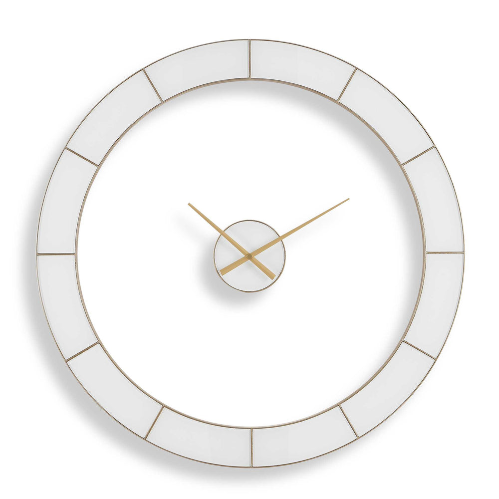 Uttermost Uttermost Ivory Face Gold Ring Quartz Wall Clock for Modern Living Spaces 06468