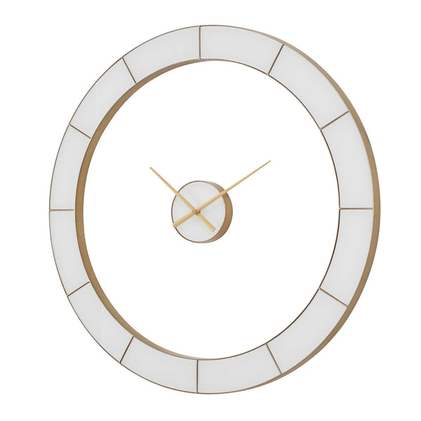 Uttermost Ivory Face Gold Ring Quartz Wall Clock for Modern Living Spaces