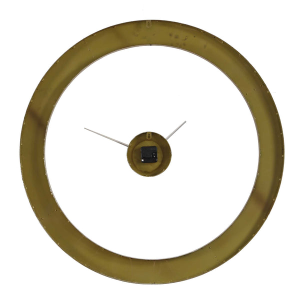 Uttermost Ivory Face Gold Ring Quartz Wall Clock for Modern Living Spaces