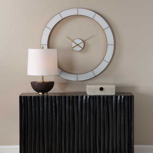 Uttermost Ivory Face Gold Ring Quartz Wall Clock for Modern Living Spaces