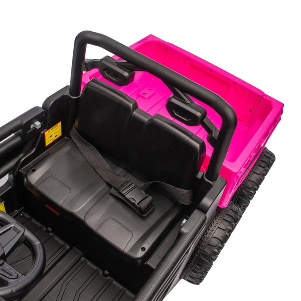 English Elm 24v 400w Six Wheel Kids Electric Dump Truck 4wd Remote Control Ride on Toy Pink W1578P353181