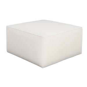 English Elm Upholstered Corduroy Square Ottoman with Pocket Coil Support for Living Room Use N757P180768A