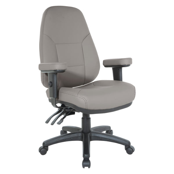 OSP Home Furnishings Professional High Back Ergonomic Office Chair with Lumbar Support and Padded Adjustable Arms Stratus EC4300-R103