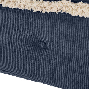 English Elm Christopher Knight Home® - 29.5'' Storage Bench with Button-Tufted Fabric, Tassel-Trim Ottoman with Hidden Compartment for Bedroom Blue 30.25 L x 18.5 W x 14 H N761P335817C