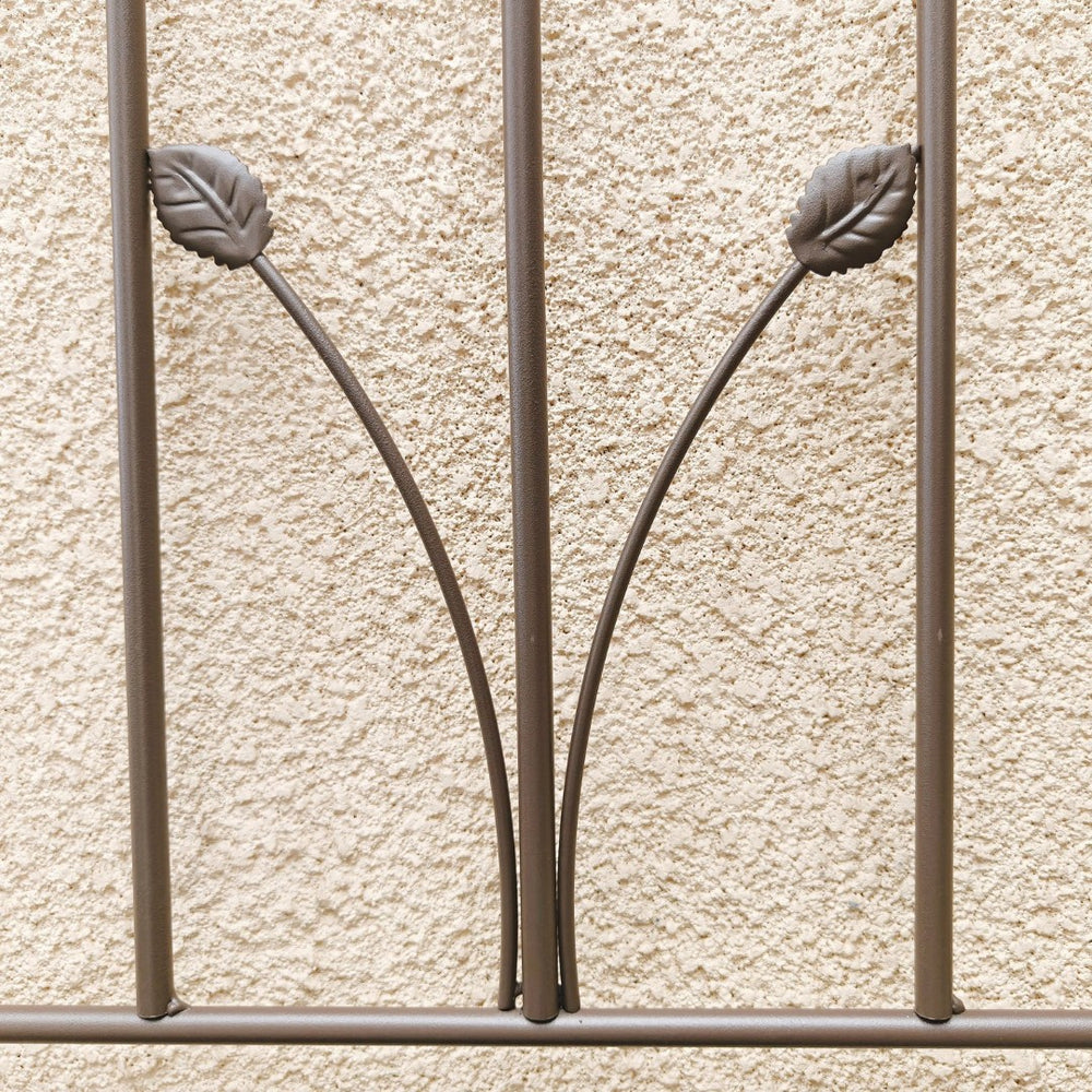 English Elm 4 Pack Powder-coated Metal Garden Trellises Rustproof Climbing Plant Outdoor Support Brown W1586P147459