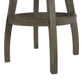 English Elm Williams 31In Swivel Bar Stool With Armrests, Heathered Grey Linen