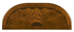 Butler Specialty Kimball Elegant Demilune Wood Console Table With Antique Brass Hardware And Open Shelf Design Medium Brown Rubberwood Solids,Cherry,Maple And Walnut Veneers,Mdf,Resin 653001-butler