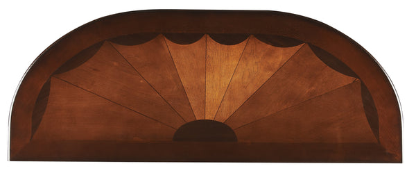 Butler Specialty Kimball Elegant Demilune Wood Console Table With Antique Brass Hardware And Open Shelf Design Dark Brown Rubberwood Solids,Cherry,Maple And Walnut Veneers,Mdf,Resin 653024-butler