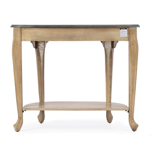 Butler Specialty Kimball Demilune Console Table With 1 Drawer And Open Shelf – Elegant Entryway Accent Piece Beige Rubberwood Solids,Cherry,Maple And Walnut Veneers,Mdf,Resin 653424-butler