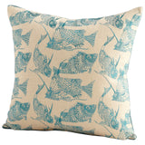 Angler Pillow Turquoise/White 06542 Cyan Design