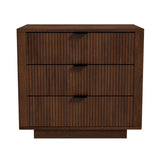 English Elm Ashcroft Furniture - Lola Walnut Nightstand 3-Drawer