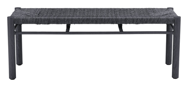 Zuo Modern Iska Bench - Modern Aluminum Seating Solution For Stylish Home Decor And Versatile Spaces Black Aluminum 704087-zuo-modern
