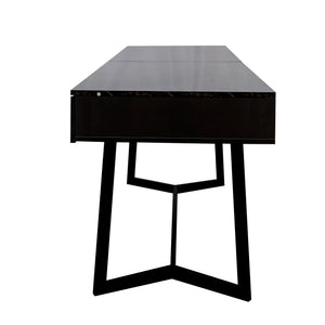 English Elm Modern Black Elegant 70.87" Computer Desk with Y-Shape Metal Legs, Spacious Top for Work & Study W331P286651