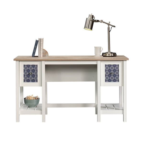 English Elm Desk, Modern White Workspace With Drawers – Stylish, Durable, And Easy To Assemble For Any Room! B356P402631