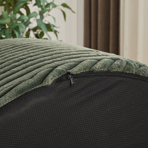 English Elm 50"l Corduroy Oversized Sleeper Chair with Neck Pillow Support for Lounge or Bedroom Green W834P405866