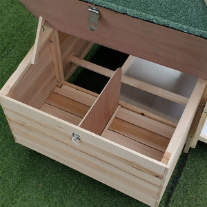 English Elm Pawhut Fir Wood Backyard Chicken Coop with Nesting Box Ramp and Asphalt Roof W2225P229578