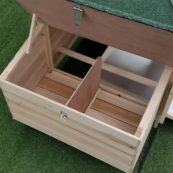 English Elm Pawhut Fir Wood Backyard Chicken Coop with Nesting Box Ramp and Asphalt Roof W2225P229578