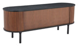 Koriana Entertainment Stand Black & Walnut 110297 Zuo Modern