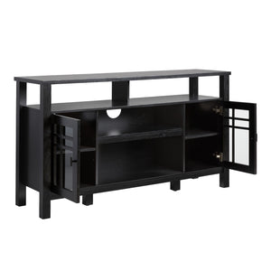 58" 2-Door Transitional Sideboard Black HTTD5DBL2 Walker Edison