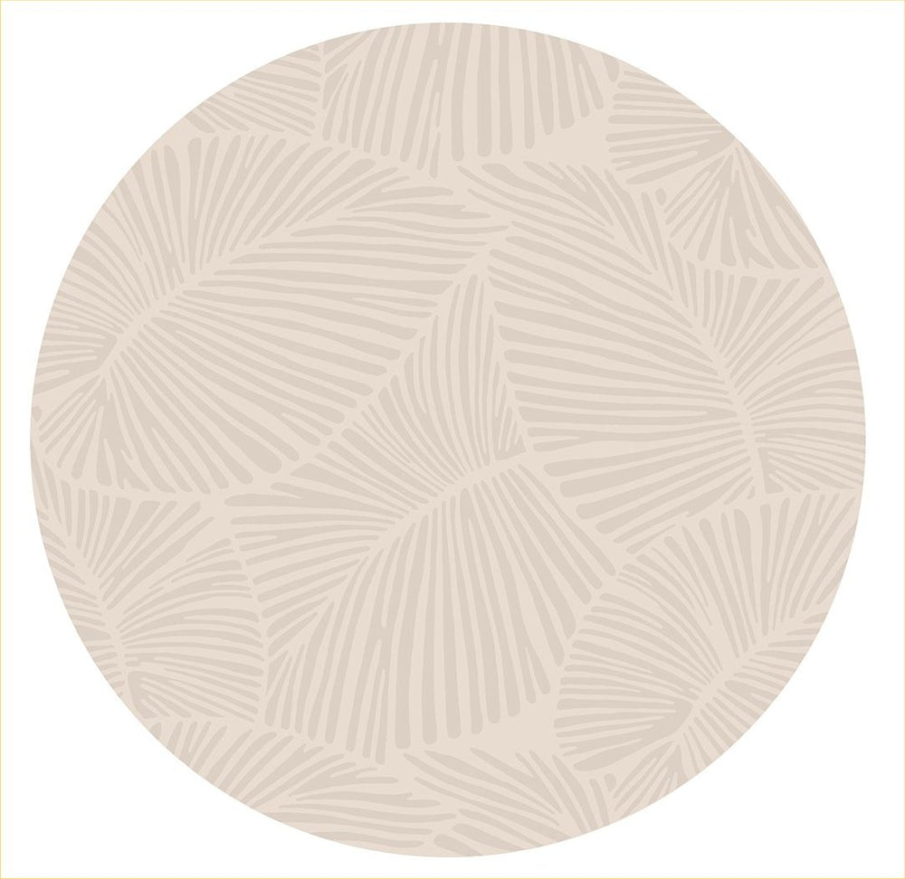 English Elm CURVE Beige Round Rug 41" x 41" - Jaquard Woven High-Low Polyester, Durable Kid & Pet Friendly Decor B186P261389