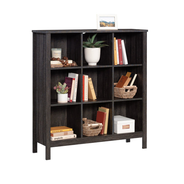 English Elm Bookcase, Sleek Black Finish With 9 Compartments – Perfect For Home Or Office Décor & Storage Solutions B356P402808