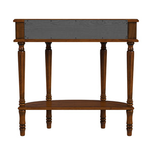 Butler Specialty Mozart Elegant Demilune Console Table With Storage Drawer & Open Shelf - Perfect For Small Spaces Medium Brown Poplar Hardwood Solids,Mdf,Cherry Veneer 667011-butler