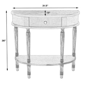Butler Specialty Mozart Elegant Demilune Console Table With Storage Drawer & Open Shelf - Perfect For Small Spaces Medium Brown Poplar Hardwood Solids,Mdf,Cherry Veneer 667011-butler