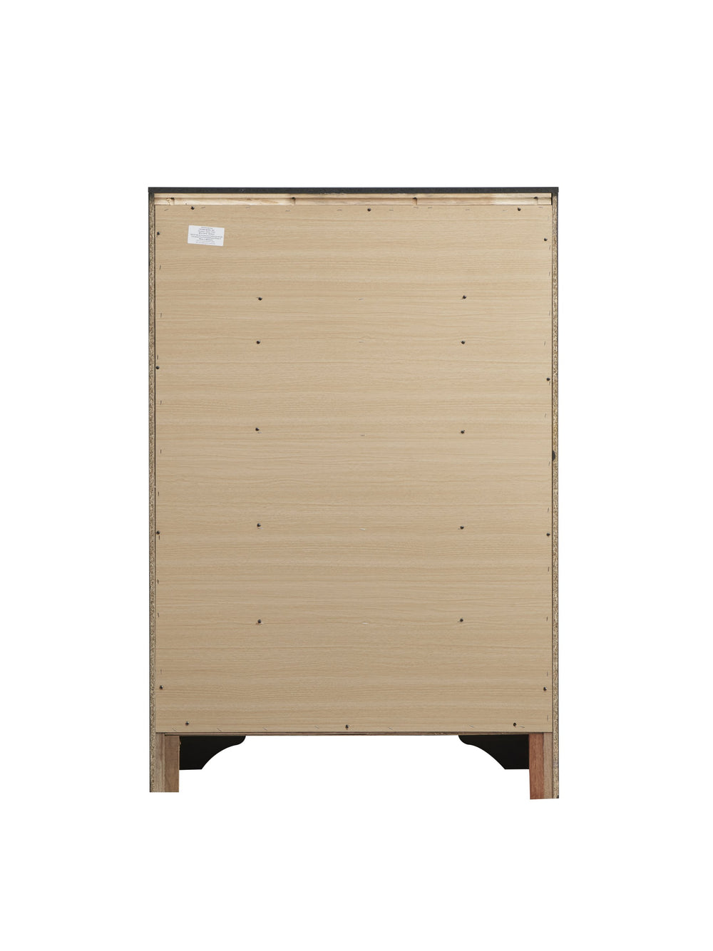 English Elm Madrid 6-Drawer Chest with Felt Lined Tray, Silver Acrylic Trim & Nickel Handles for Modern Storage Black 56 L x 37 W x 20 H B078P286059