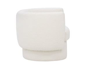Sunpan VALENCE Sculptural Armchair in Maya White Boucle – Modern Elegance for Stylish Living Spaces 107996