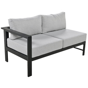 English Elm U_style Outdoor U-shaped Sectional with Iron Frame and Ultra Thick Foam Patio Seating WY000478AAE