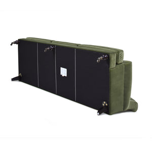 English Elm Jennifer Taylor Home - Alana Lawson Three-Cushion Olive Green Velvet Sofa - Timeless Elegance & Easy Care Comfort B2719P238314