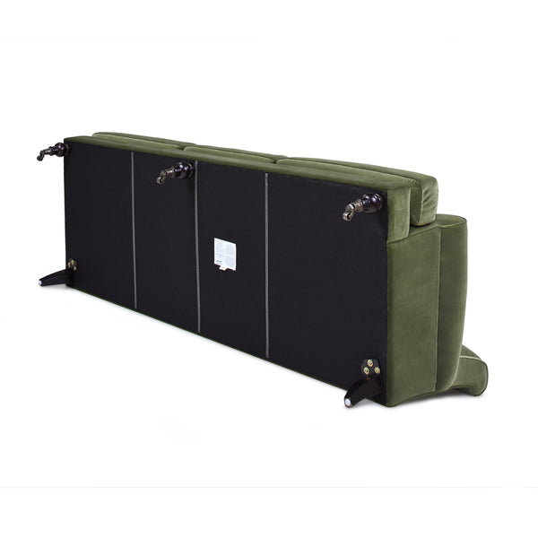 English Elm Jennifer Taylor Home - Alana Lawson Three-Cushion Olive Green Velvet Sofa - Timeless Elegance & Easy Care Comfort B2719P238314