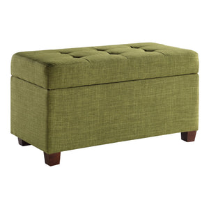 OSP Home Furnishings Storage Ottoman Green