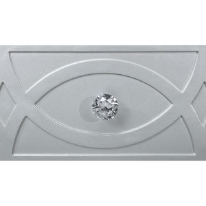 English Elm 2 Chic Two-Drawer Nightstand with Sparkling Acrylic Panels and Faceted Crystal Hardware for Glam Bedrooms Silver B016P255631